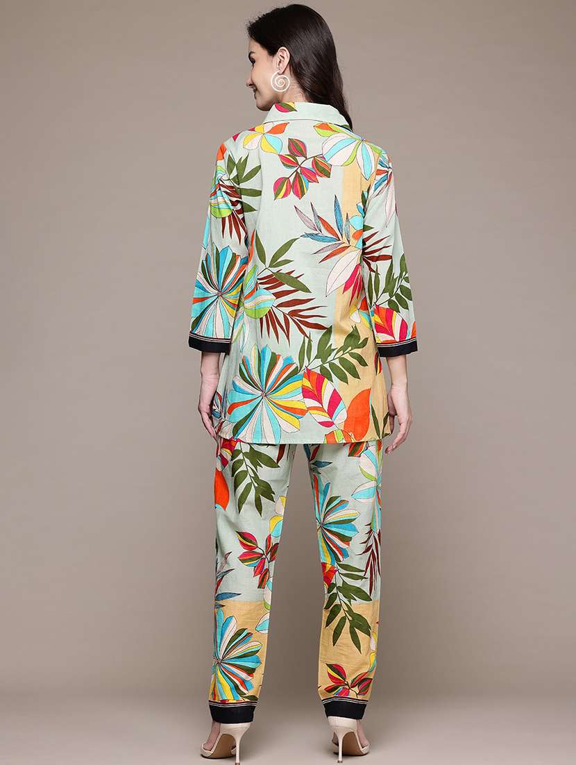 women green printed co-ord set - 21567817 - Standard Image - 3