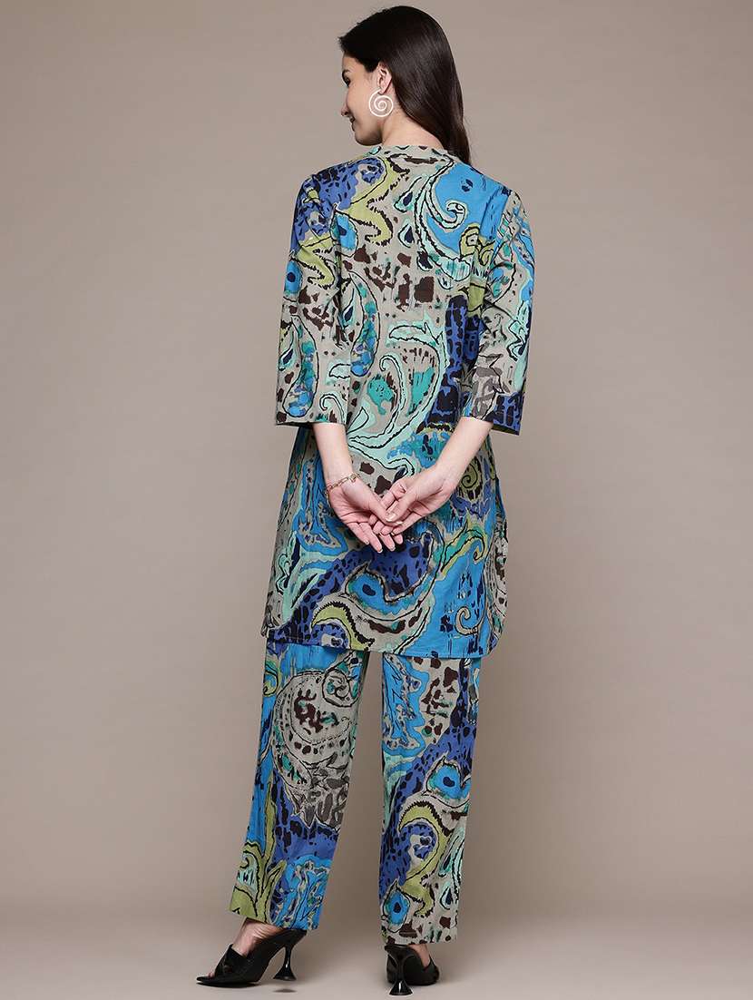 women multi color printed co-ord set - 21567824 - Standard Image - 3