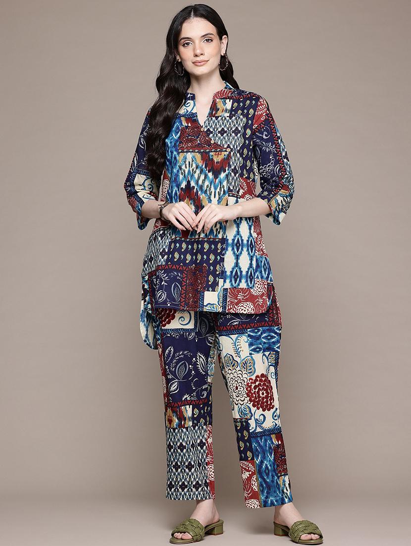 women multi color printed co-ord set - 21567825 - Zoom Image - 0