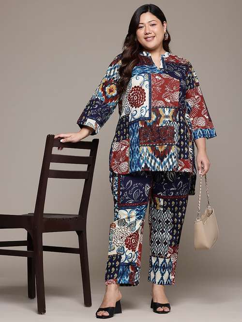 women multi color printed co-ord set - 21567830 - Standard Image - 0