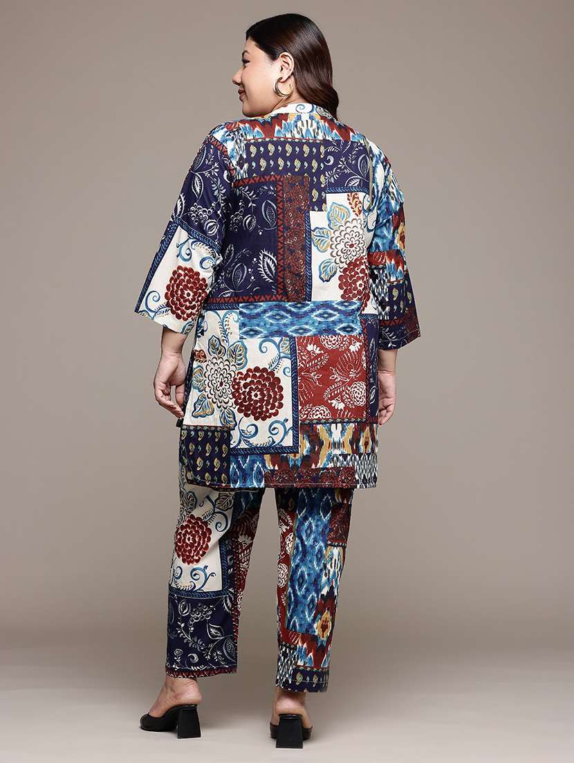 women multi color printed co-ord set - 21567830 - Standard Image - 3