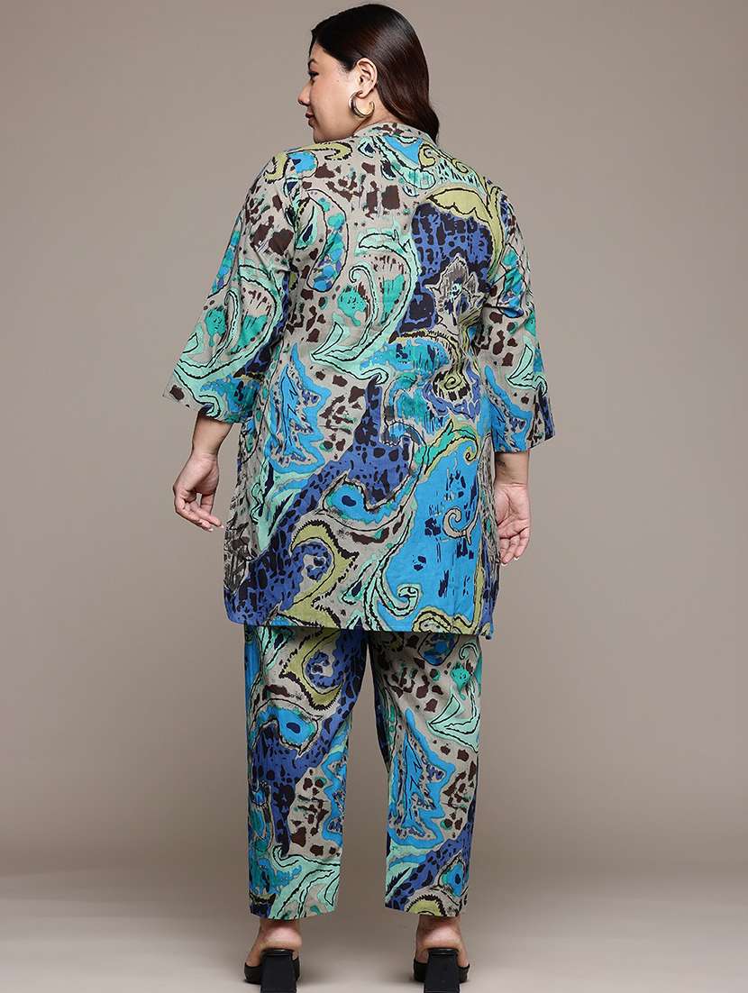 women multi colored printed co-ord set - 21567834 - Standard Image - 3