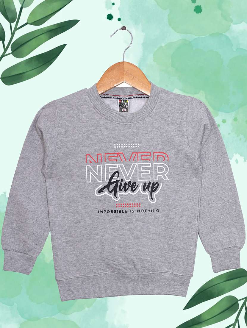 boys long sleeves front & back print sweatshirt