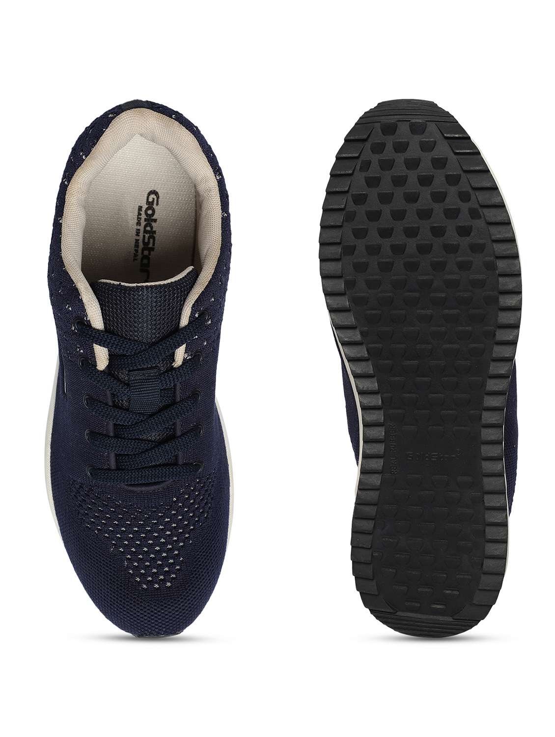 men navy blue running sport shoes - 21567862 -  Standard Image - 3