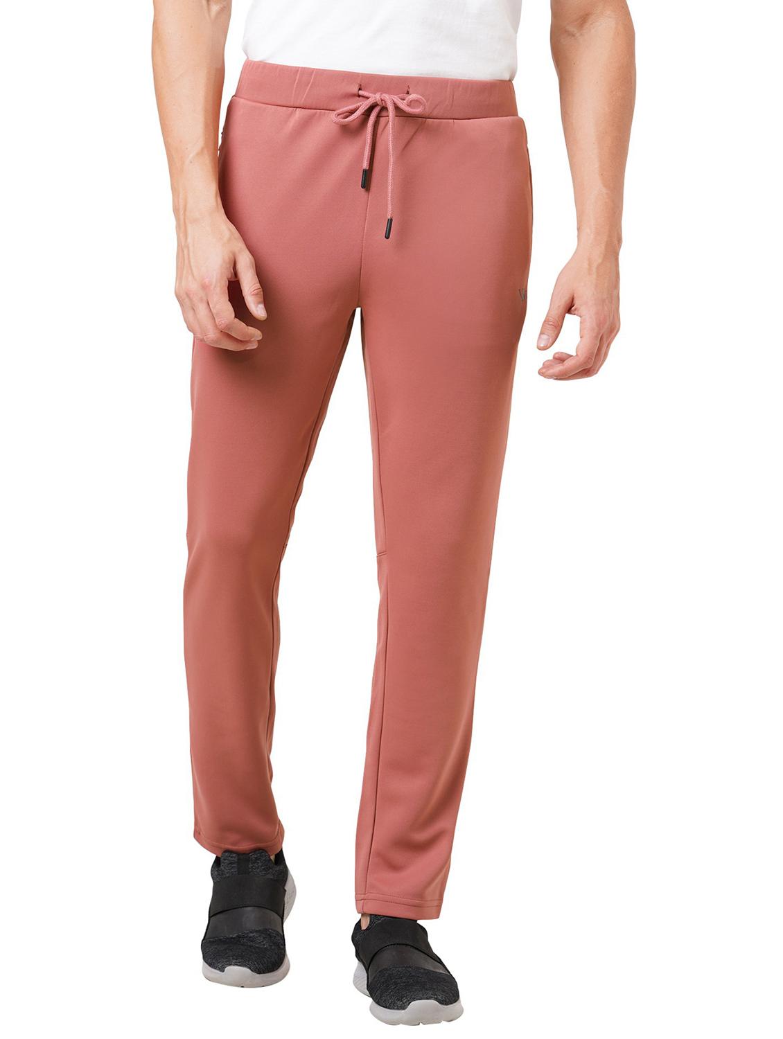 pink polyester  ankle length track pant - 21567930 -  Zoom Image - 0
