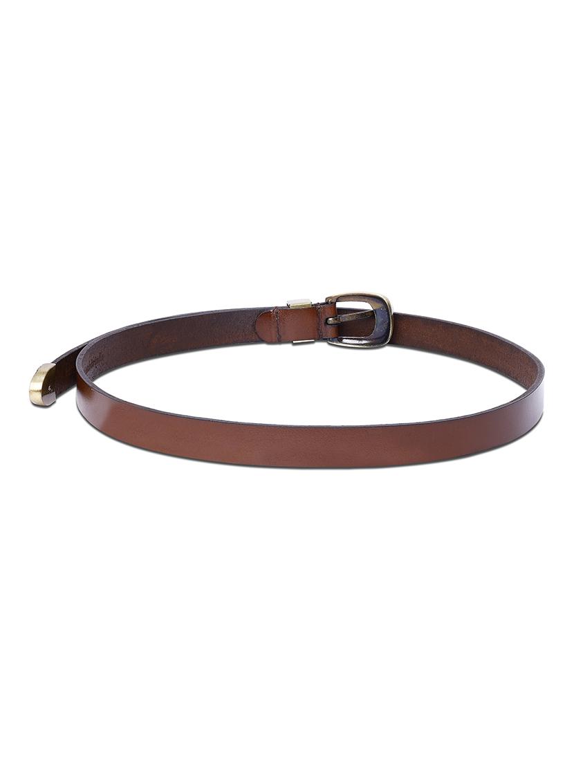 aditi wasan brown solid genuine leather women's belt - 21568185 - Standard Image - 3