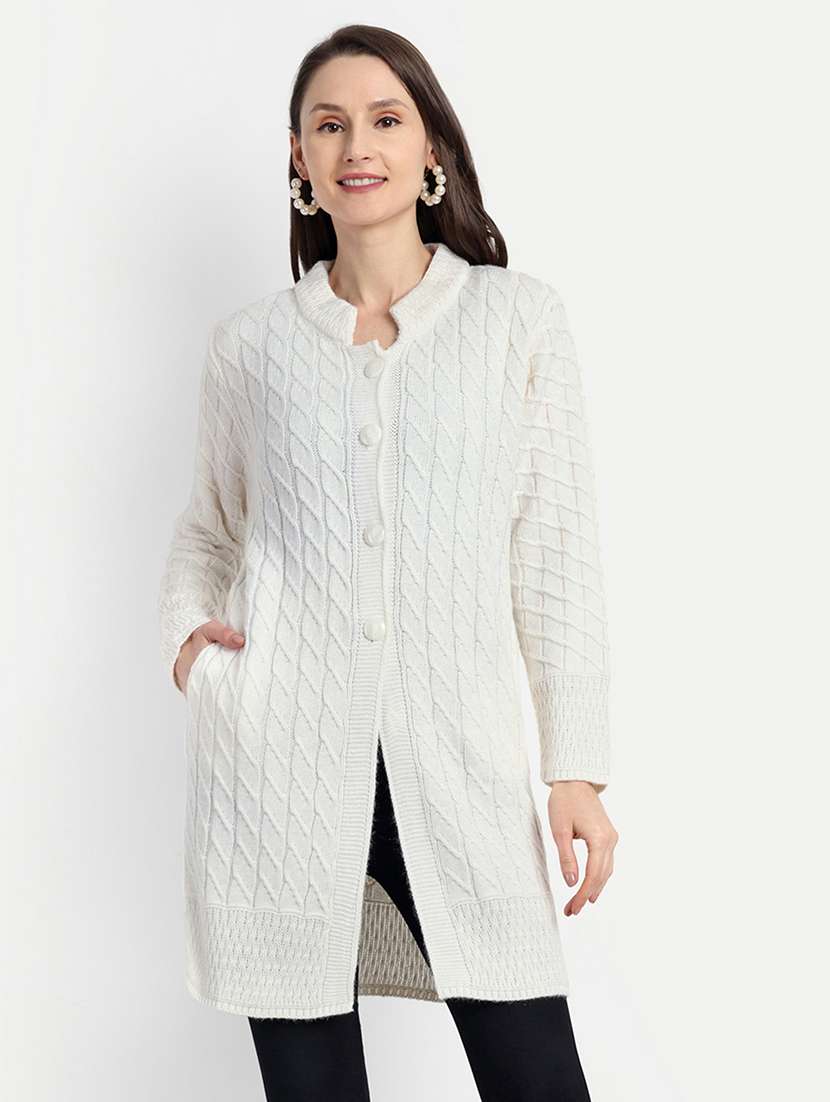 women white self design cardigan