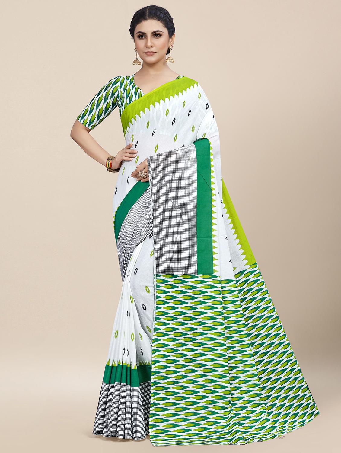 women printed saree with blouse - 21568982 - Zoom Image - 0