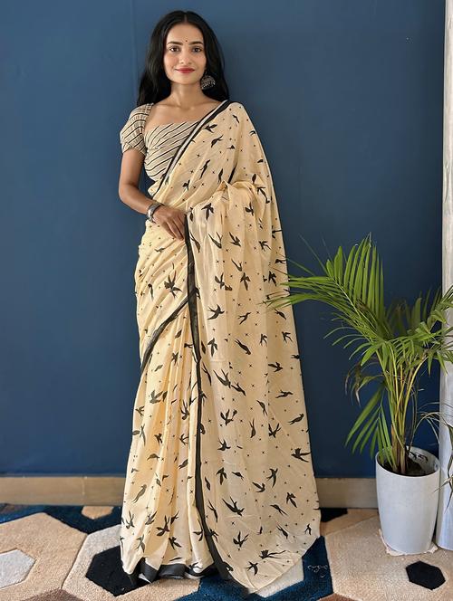 women printed saree with blouse - 21569004 - Standard Image - 0