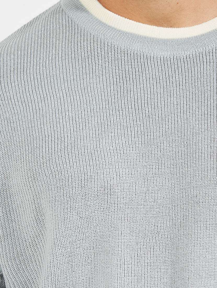 men self design round neck pullover - 21569205 -  Standard Image - 3