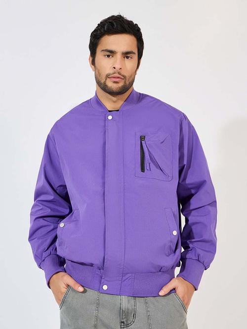 men solid long sleeves casual jacket - 21569245 - Standard Image - 0