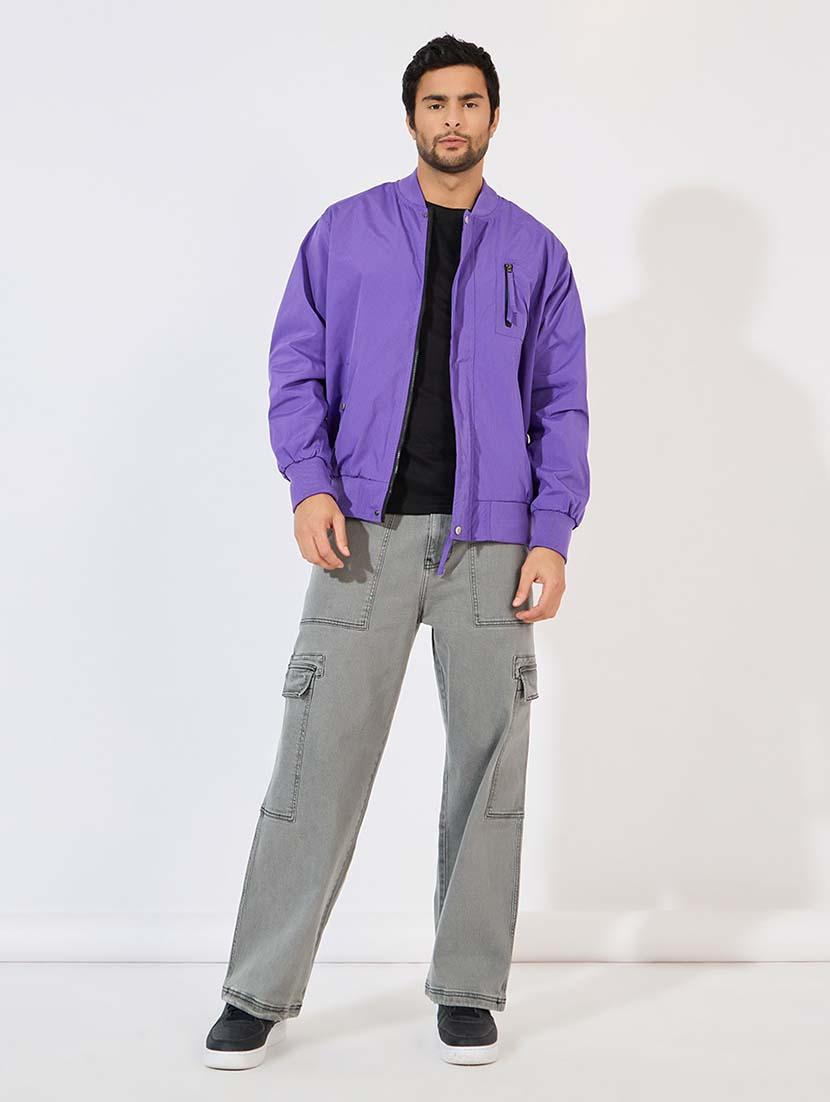 men solid long sleeves casual jacket - 21569245 - Standard Image - 3