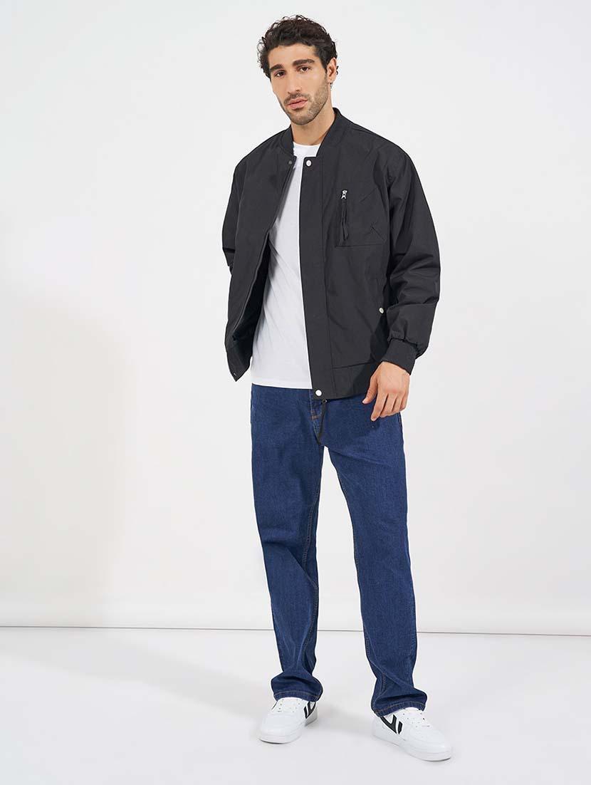 men solid long sleeves casual jacket - 21569246 - Standard Image - 3