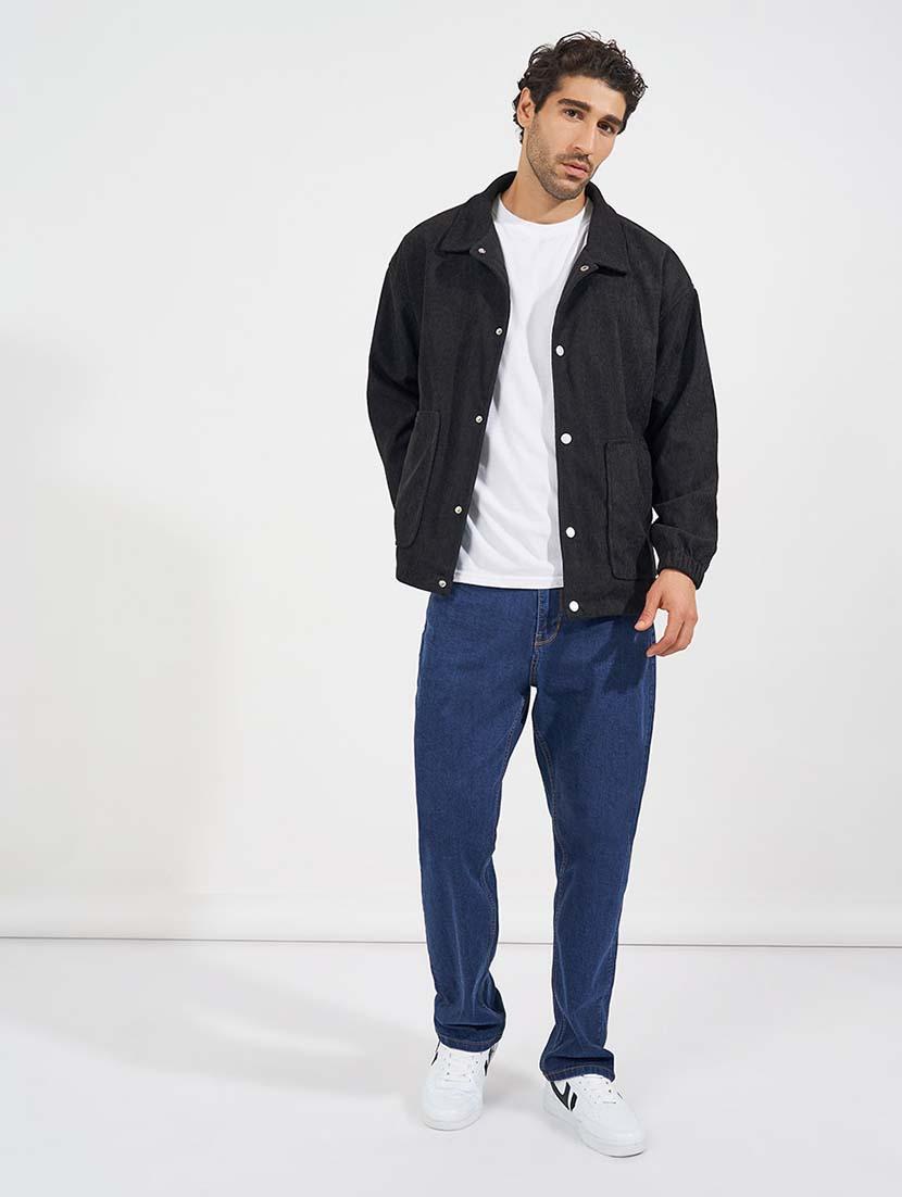 men solid long sleeves casual jacket - 21569248 - Standard Image - 3