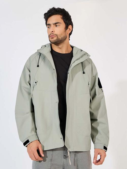 men solid long sleeves casual jacket - 21569251 - Standard Image - 0