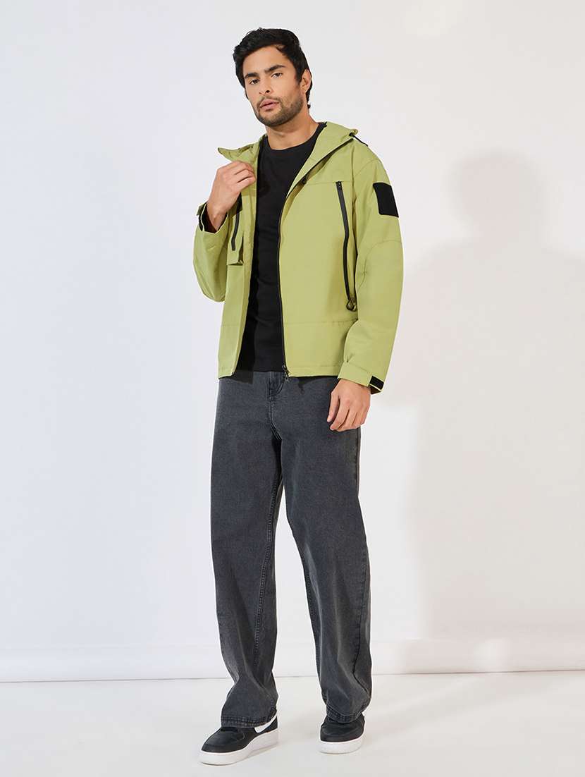 men solid long sleeves casual jacket - 21569254 -  Standard Image - 3