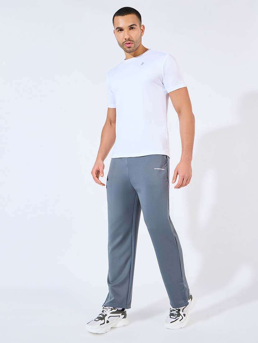 men solid regular fit full length track pant - 21569284 -  Standard Image - 3