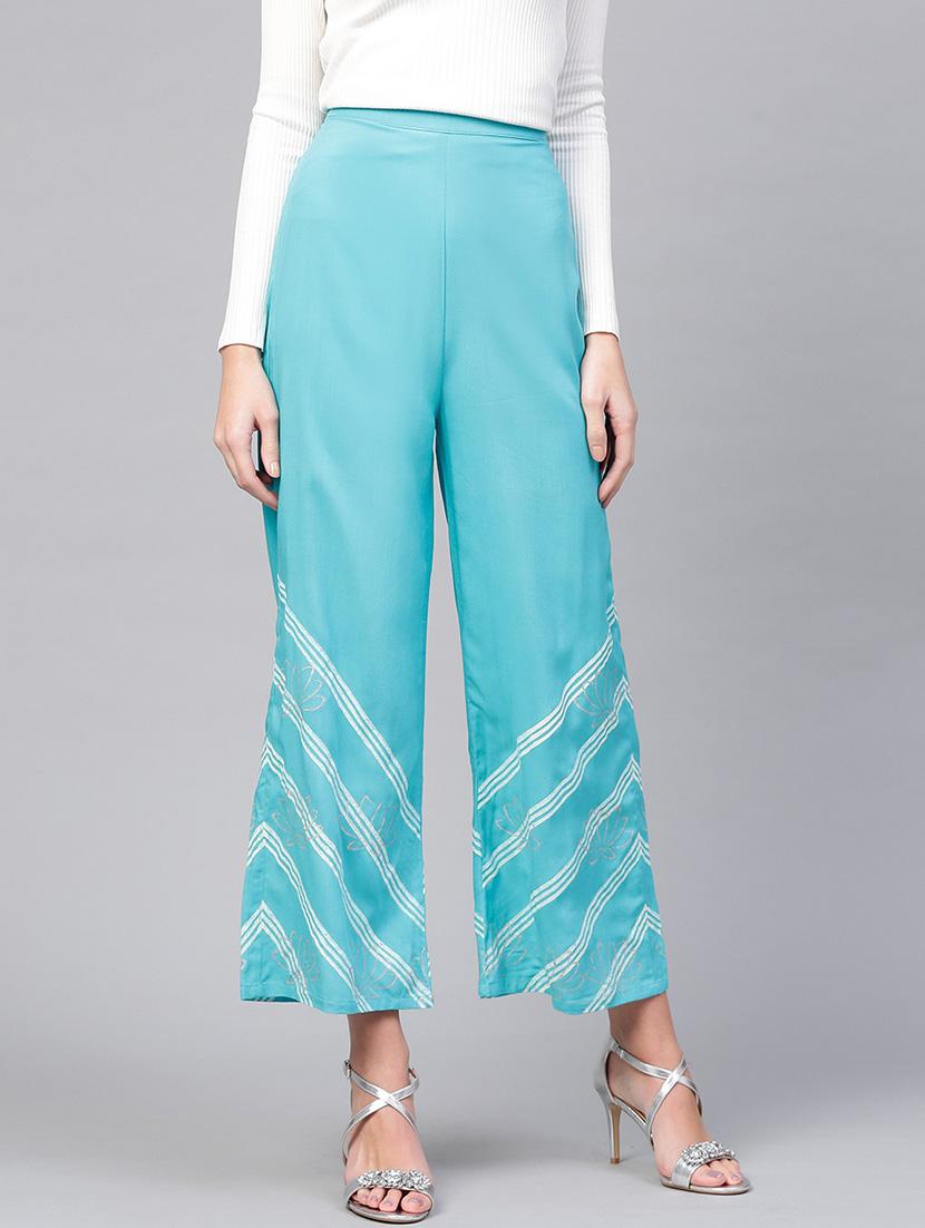 women blue printed palazzo - 21569501 - Zoom Image - 0