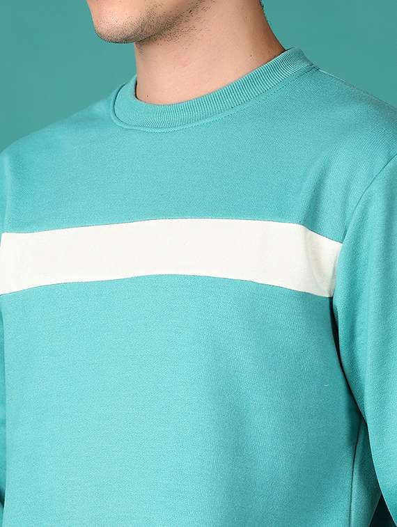 men long sleeves color block sweatshirt - 21569577 -  Standard Image - 5