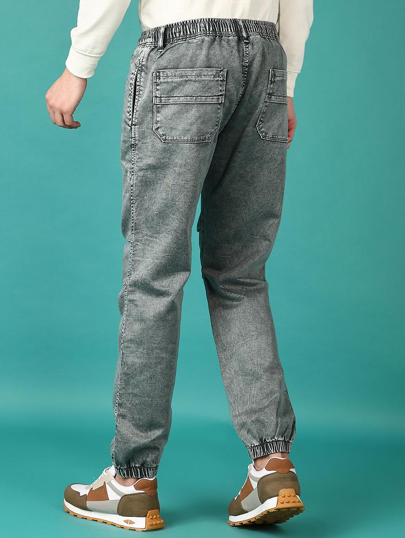 men olive solid mid rise regular fit jogger - 21569605 - Standard Image - 3