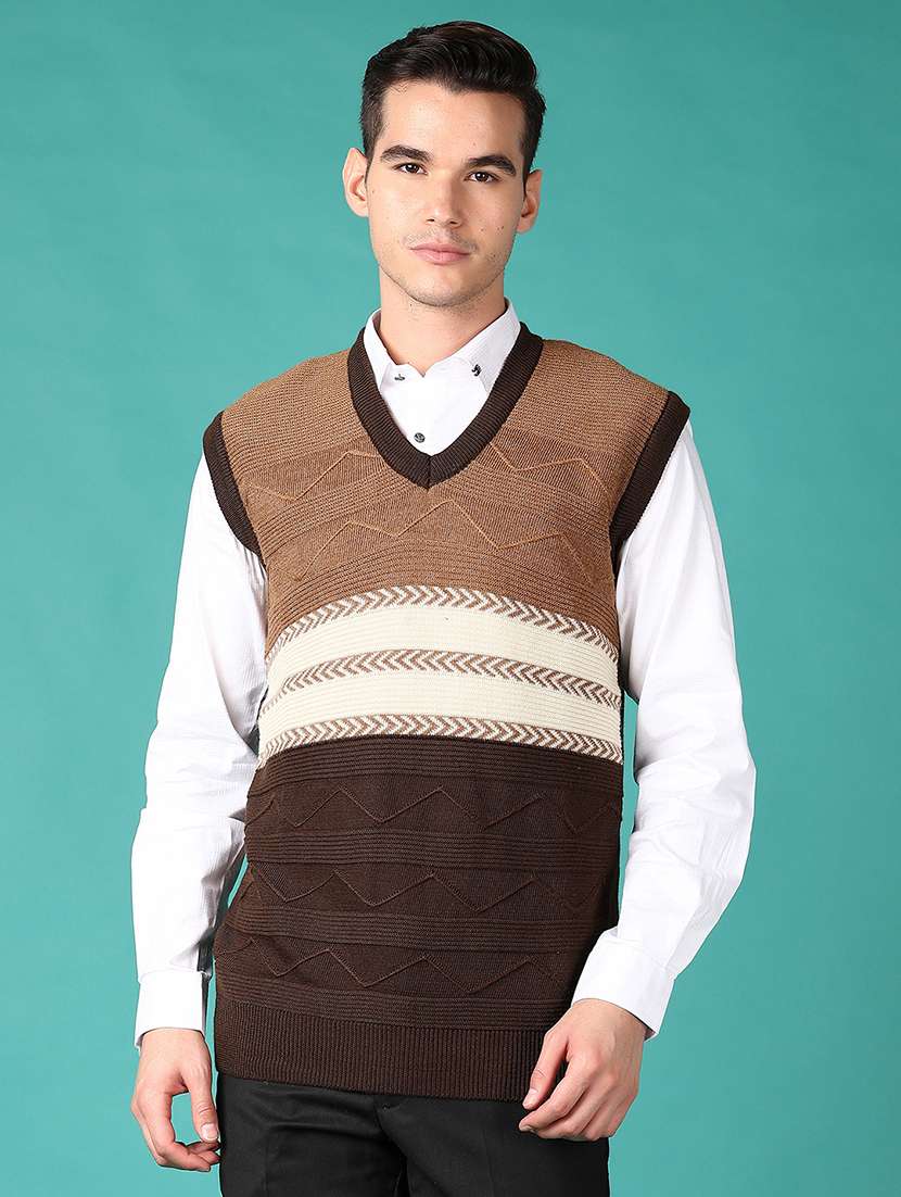 men color block sleeveless pullover