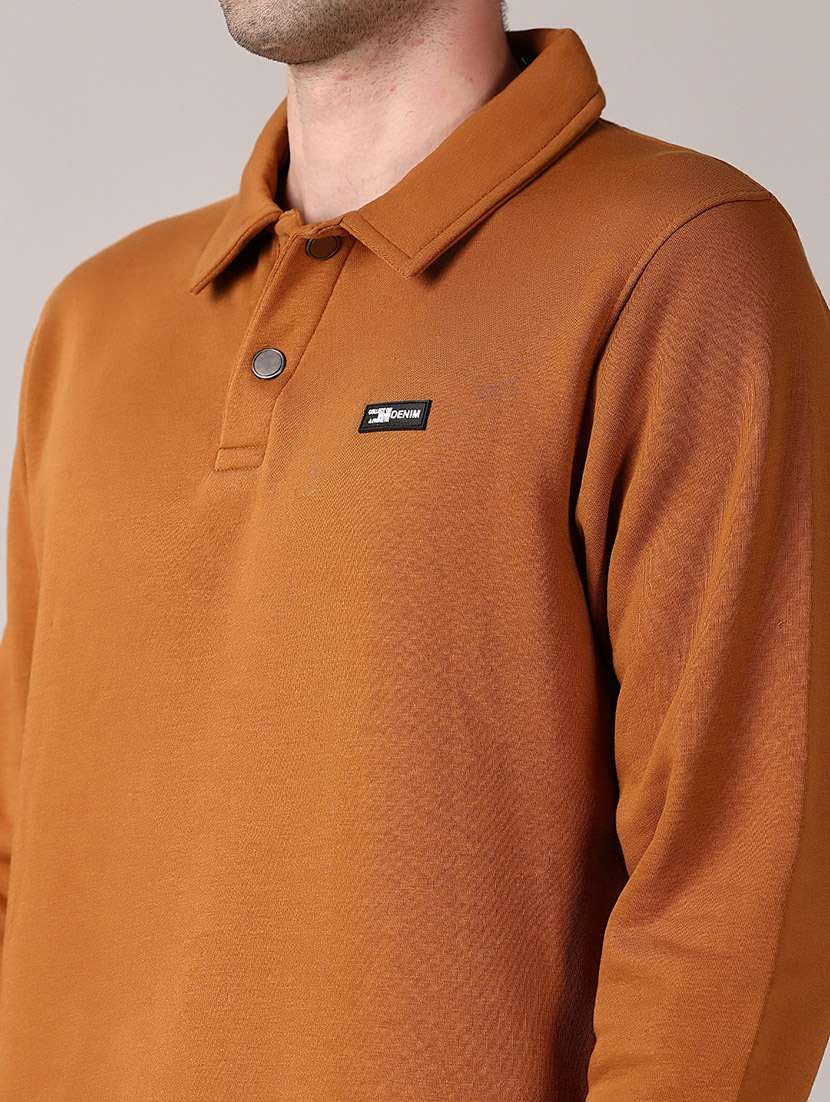 men long sleeve plain sweatshirt - 21569613 -  Standard Image - 5