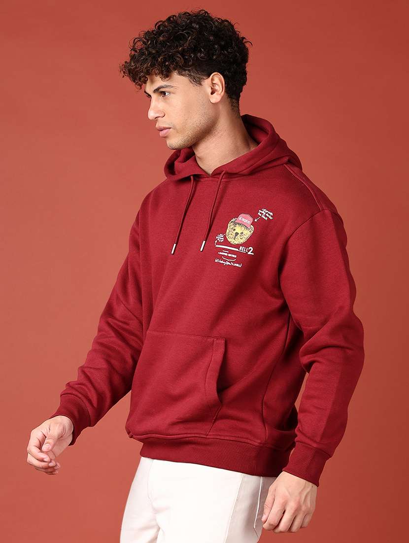 men front & back print long sleeve hooded sweatshirt - 21569616 -  Standard Image - 5