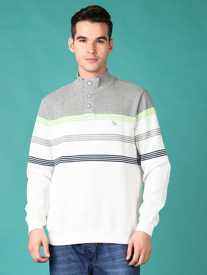 men striped long sleeve sweatshirt - 21569620 -  Zoom Image - 0