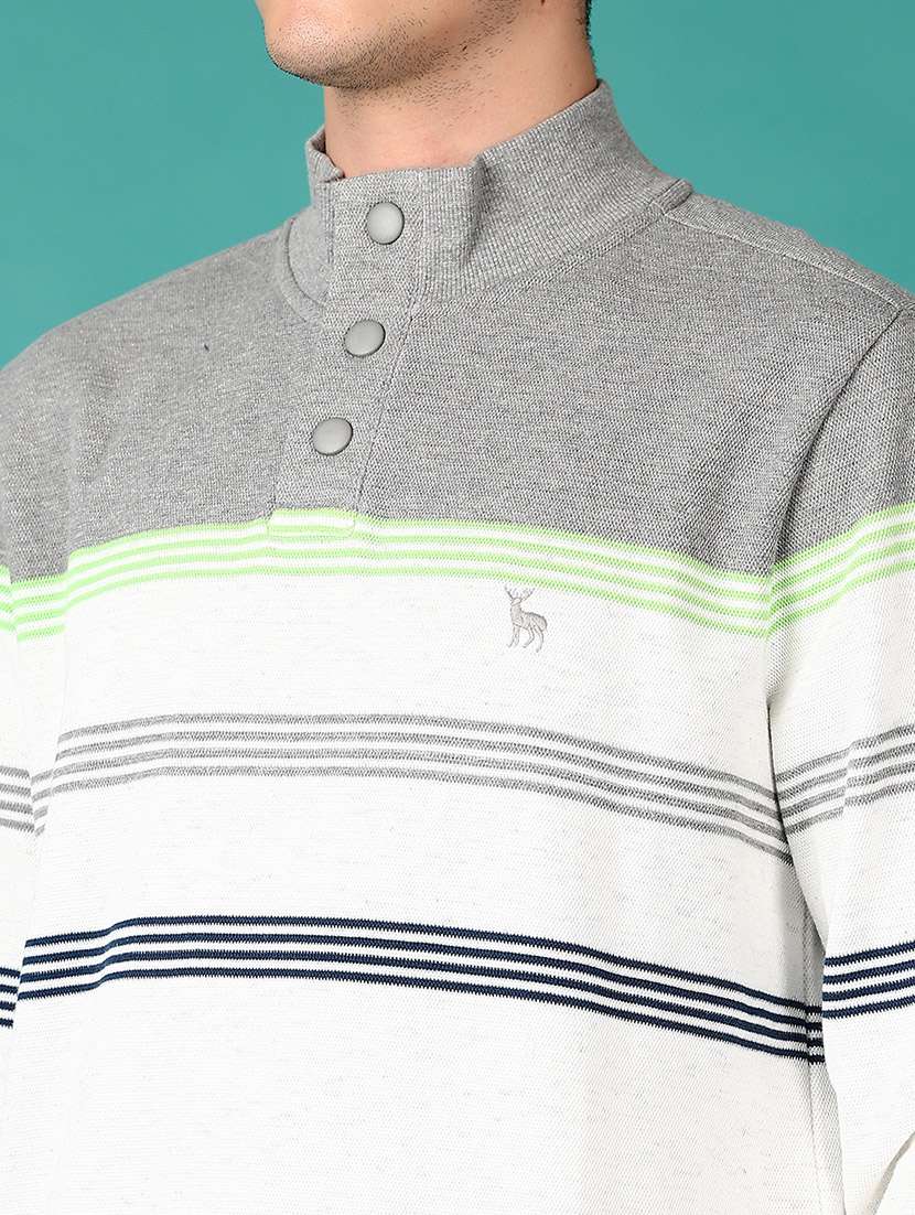 men striped long sleeve sweatshirt - 21569620 -  Standard Image - 5