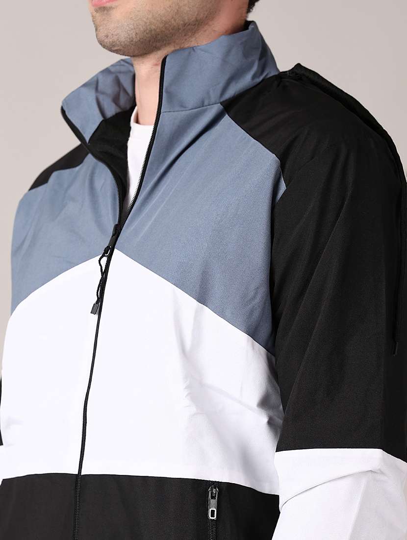 men color block long sleeve bomber jacket - 21569624 -  Standard Image - 5