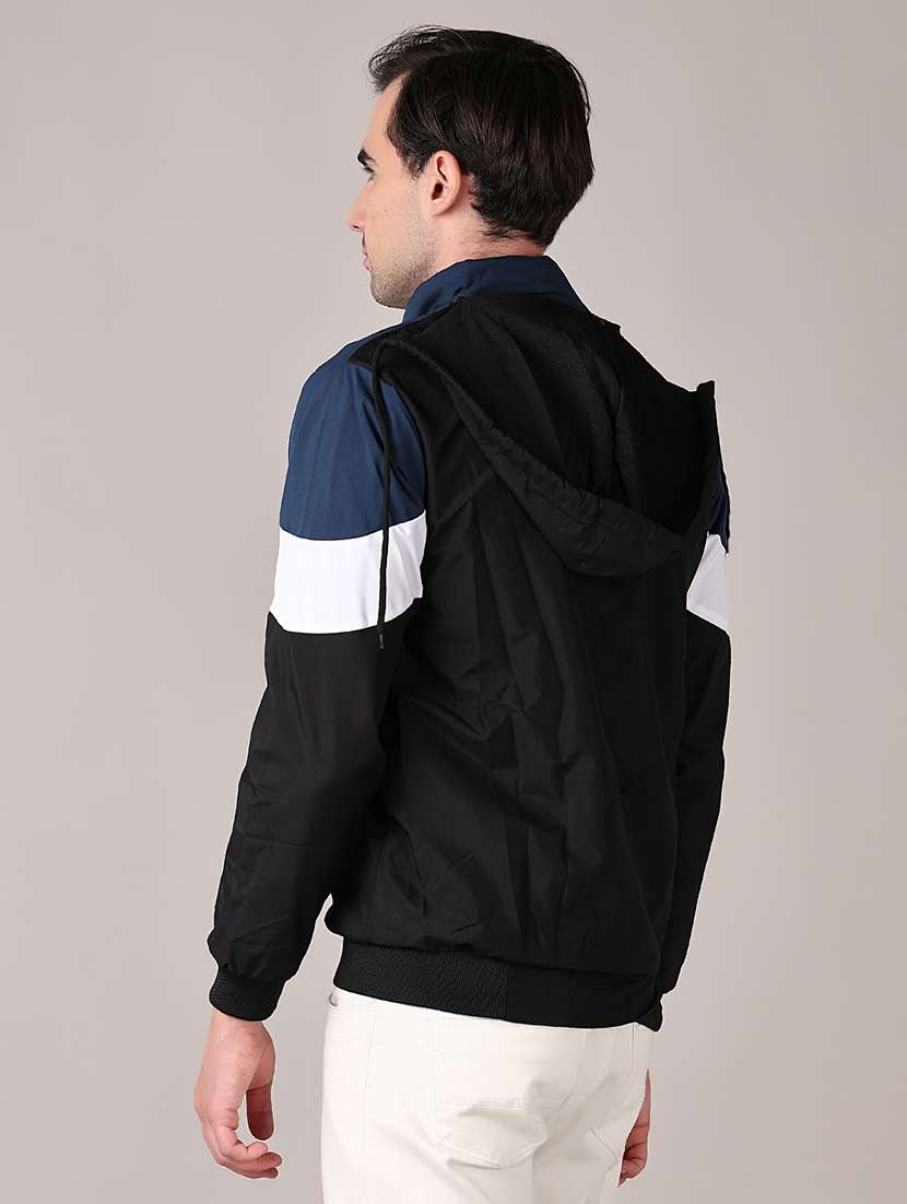 men color block long sleeve bomber jacket - 21569625 -  Standard Image - 3