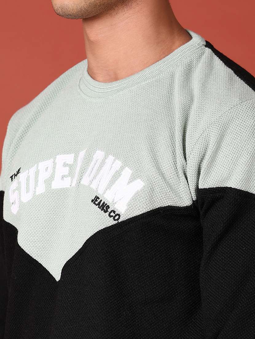 men color block long sleeve regular fit sweatshirt - 21569639 - Standard Image - 3