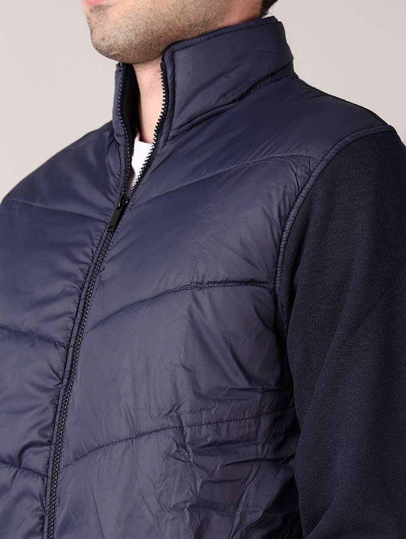 men solid long sleeve puffer jacket - 21569645 -  Standard Image - 5