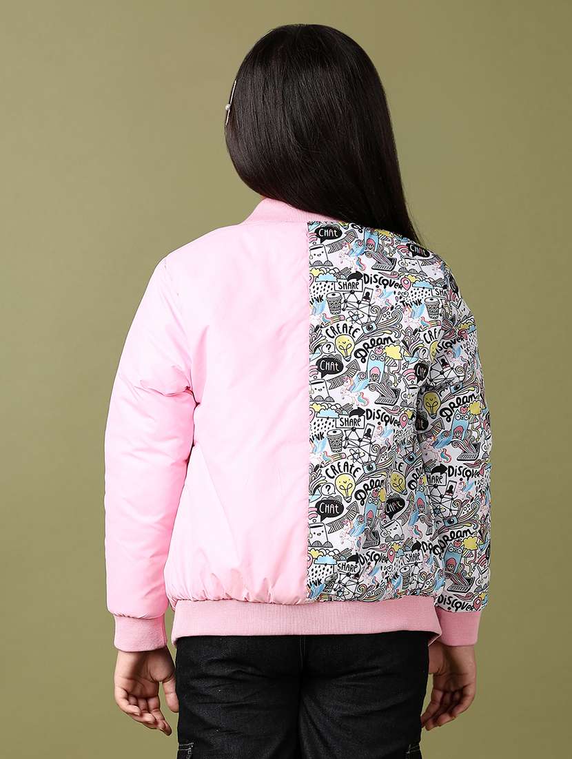 girls color block long sleeve jacket - 21569662 -  Standard Image - 3