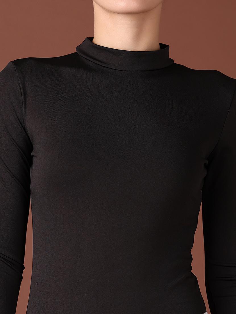 women solid long sleeve bodysuit top - 21569726 - Standard Image - 5