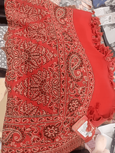 red viscose acrylic shawl - 21569770 -  Zoom Image - 0