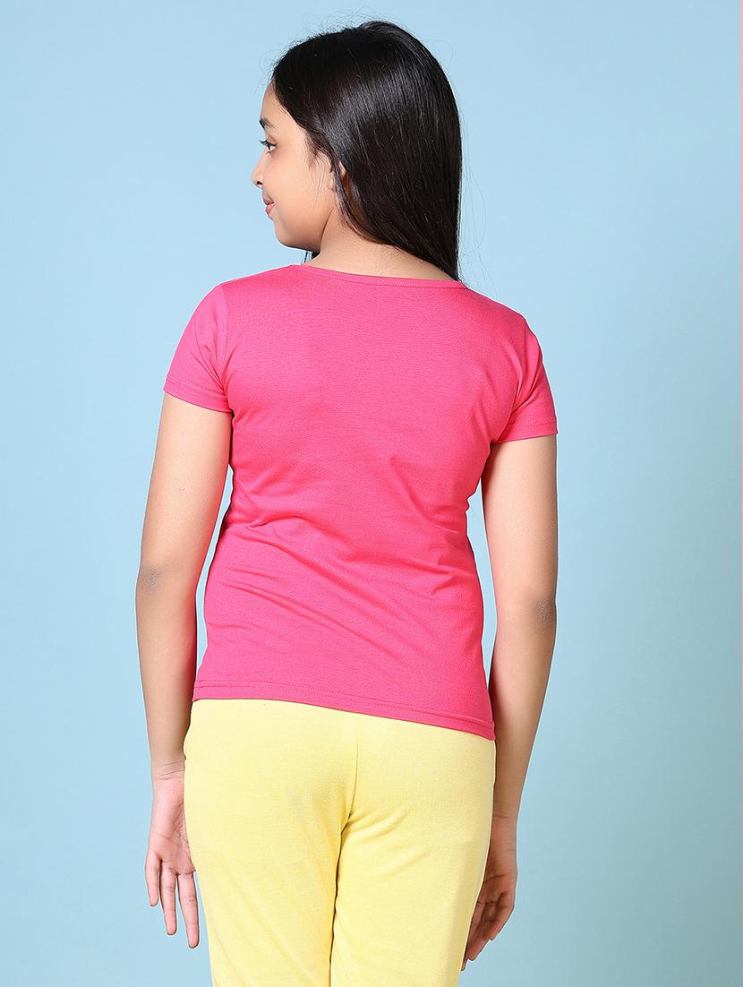 girls front print short sleeves tee - 21569795 - Standard Image - 3