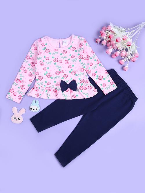 girls florals printed top & leggings full length set - 21569820 - Standard Image - 0