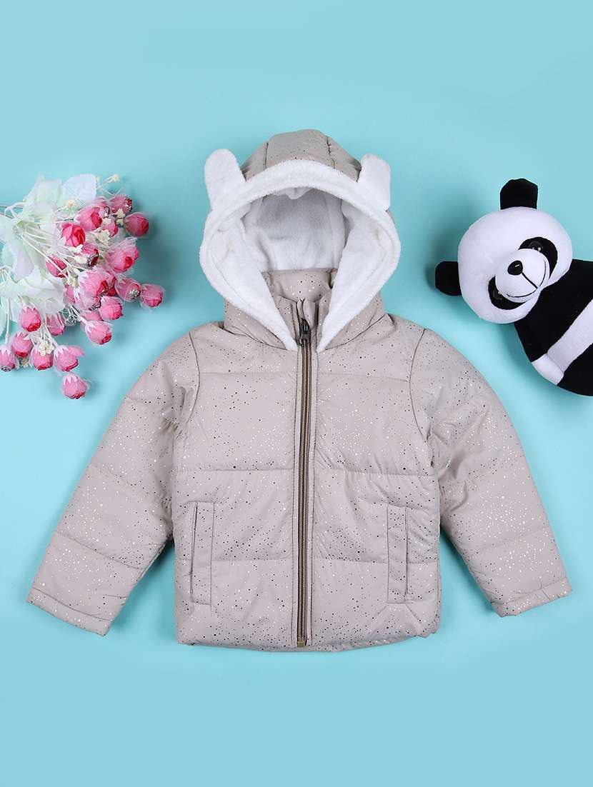 boys printed hooded bomber jacket