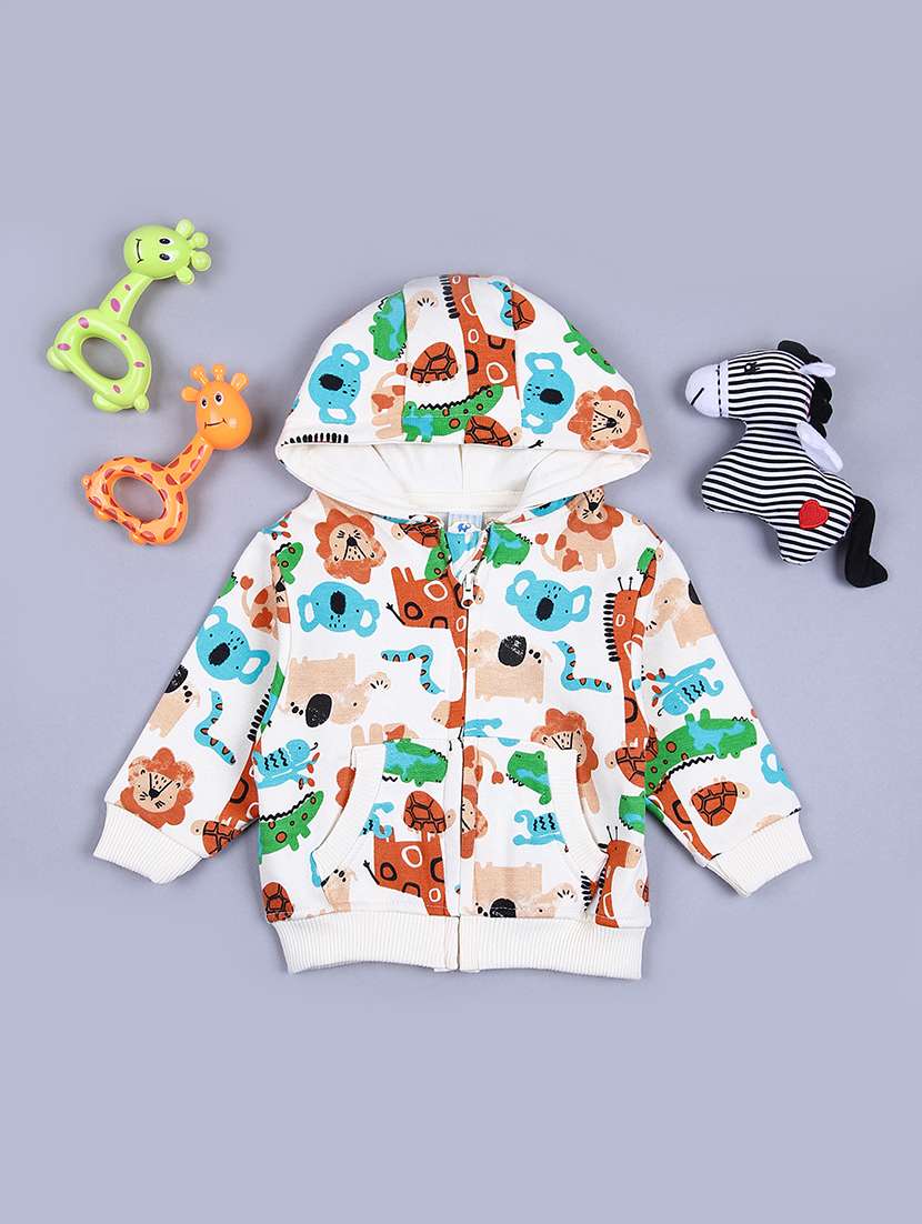 boys all over print hooded sweatshirt