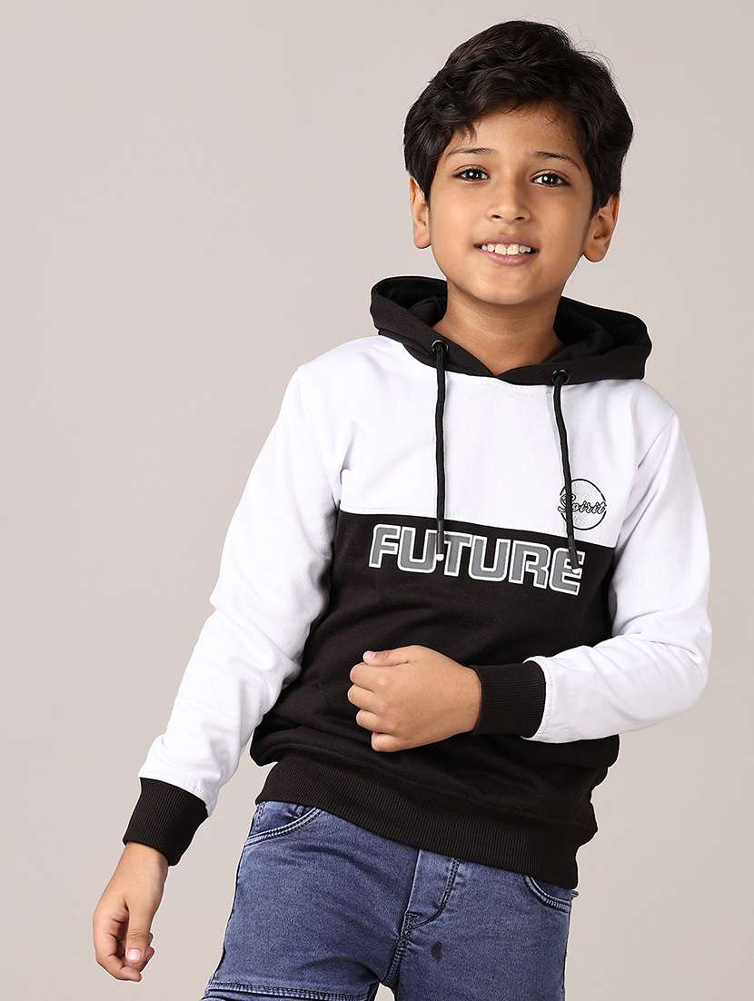 boys color blocked hooded sweatshirt