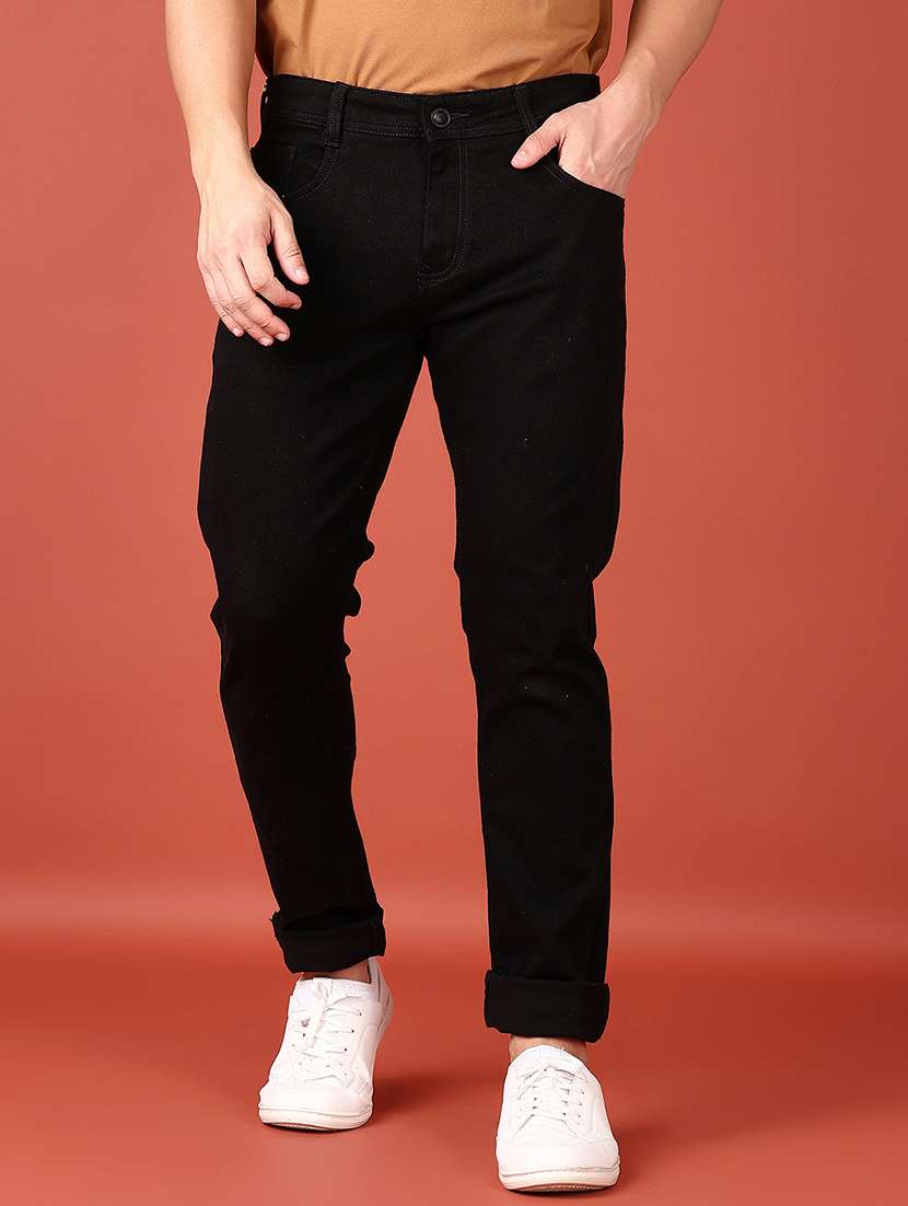 black cotton jeans