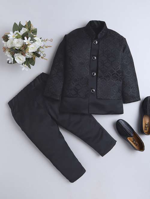 boys embroidered 3 pcs sherwani set - 21570432 - Standard Image - 0