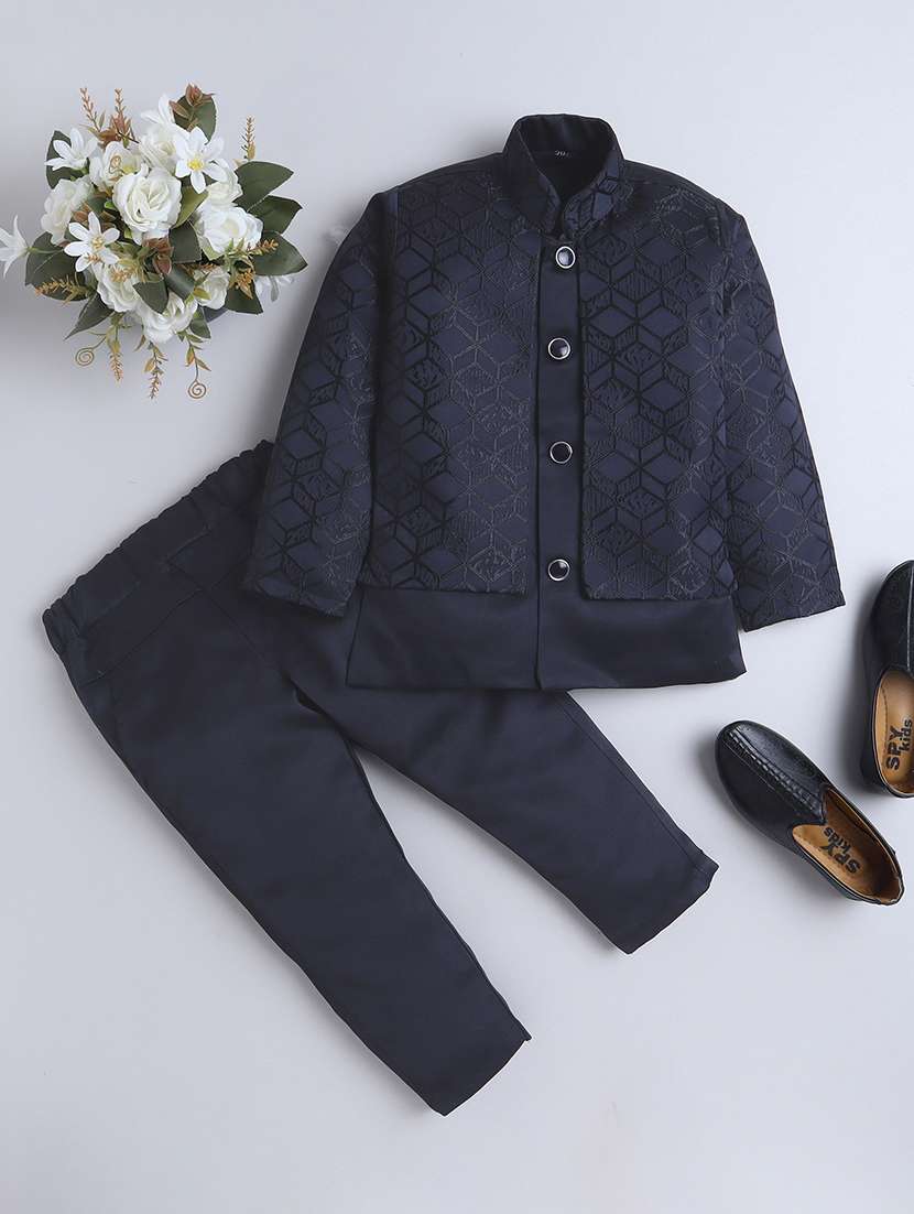 boys embroidered 3 pcs sherwani set