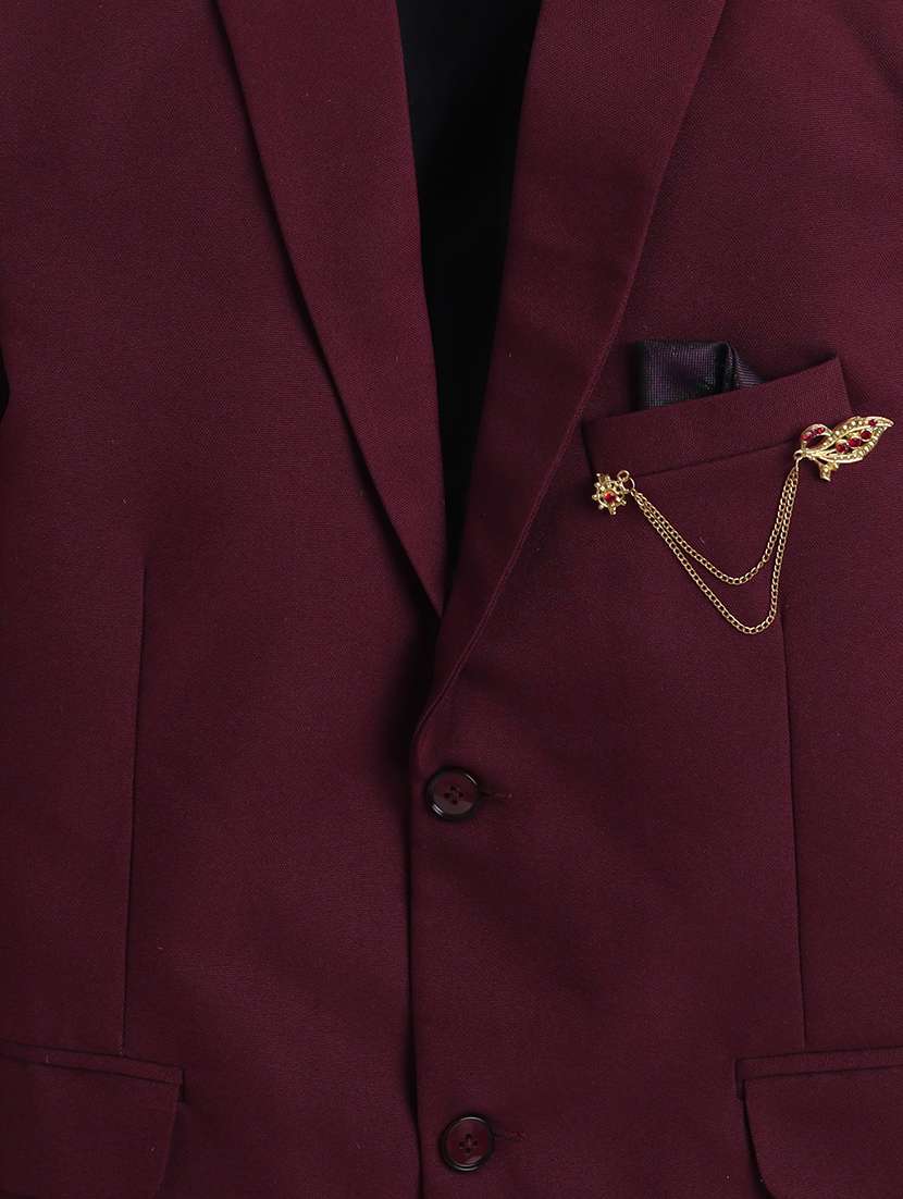 men solid single breasted partywear blazer - 21570470 -  Standard Image - 3