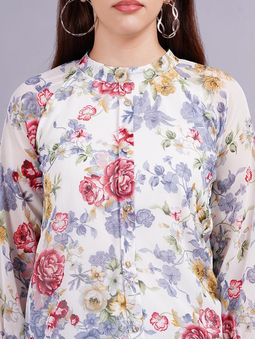 women white floral printed regular top - 21570490 - Standard Image - 5