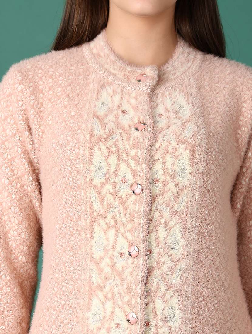 women self design long sleeve cardigan - 21570679 -  Standard Image - 5