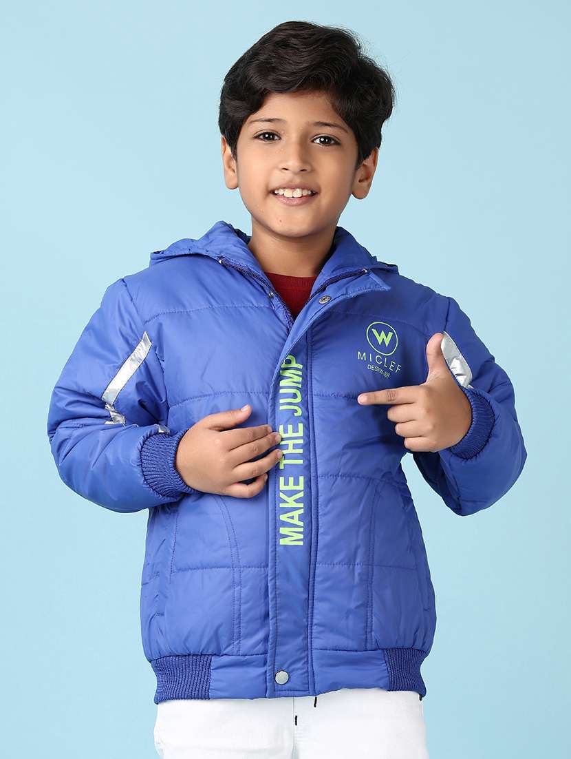 boys solid long sleeve hooded bomber jacket - 21570705 -  Zoom Image - 0