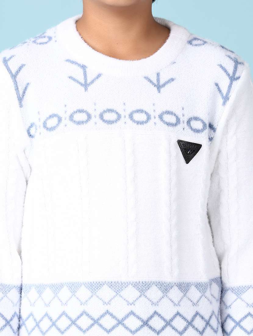 boys self designed long sleeve sweater - 21570744 -  Standard Image - 5