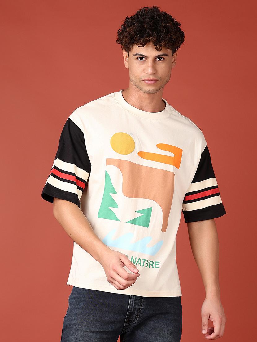 men front print short sleeve t-shirt - 21570771 -  Zoom Image - 0